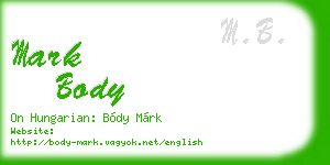 mark body business card